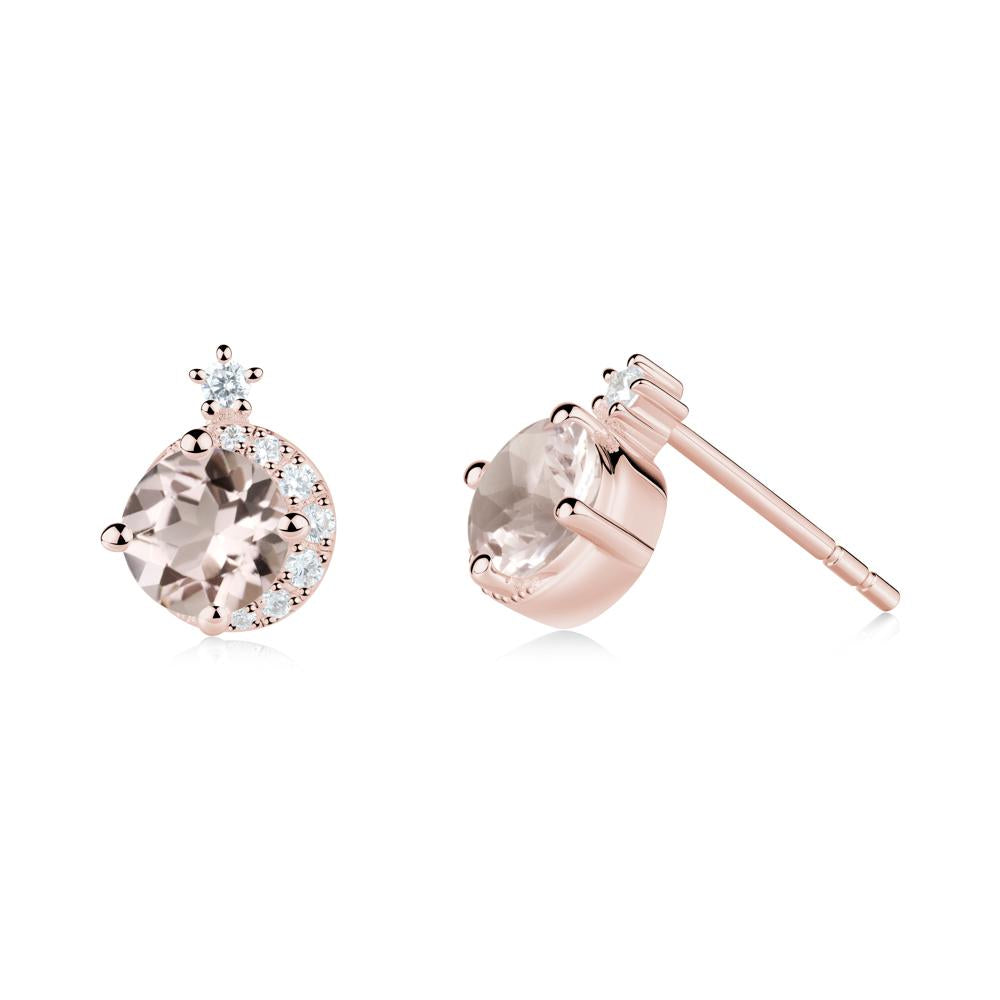 Celestial Morganite Stud Earrings - LUO Jewelry #metal_18k rose gold