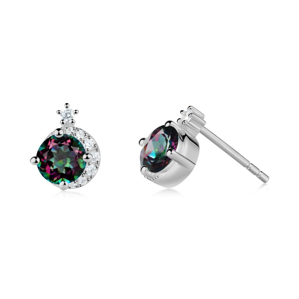 Celestial Mystic Topaz Stud Earrings - LUO Jewelry #metal_platinum