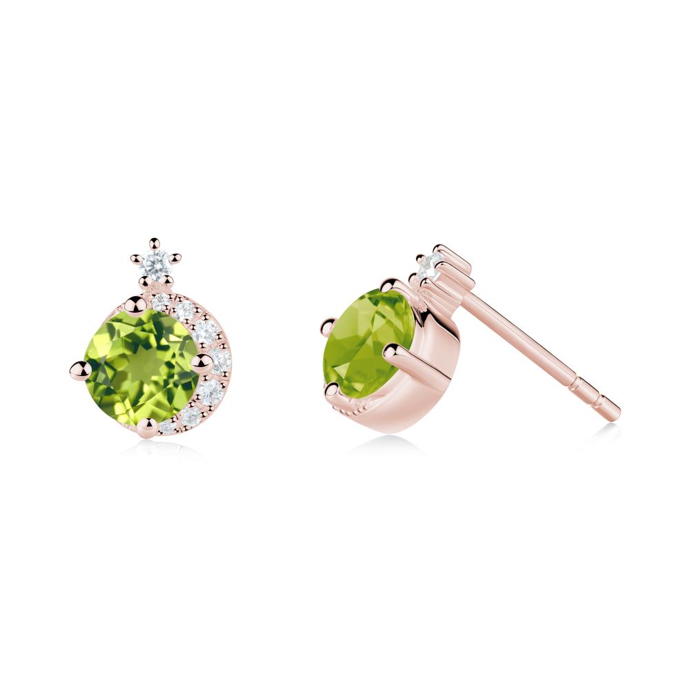 Celestial Peridot Stud Earrings - LUO Jewelry #metal_18k rose gold