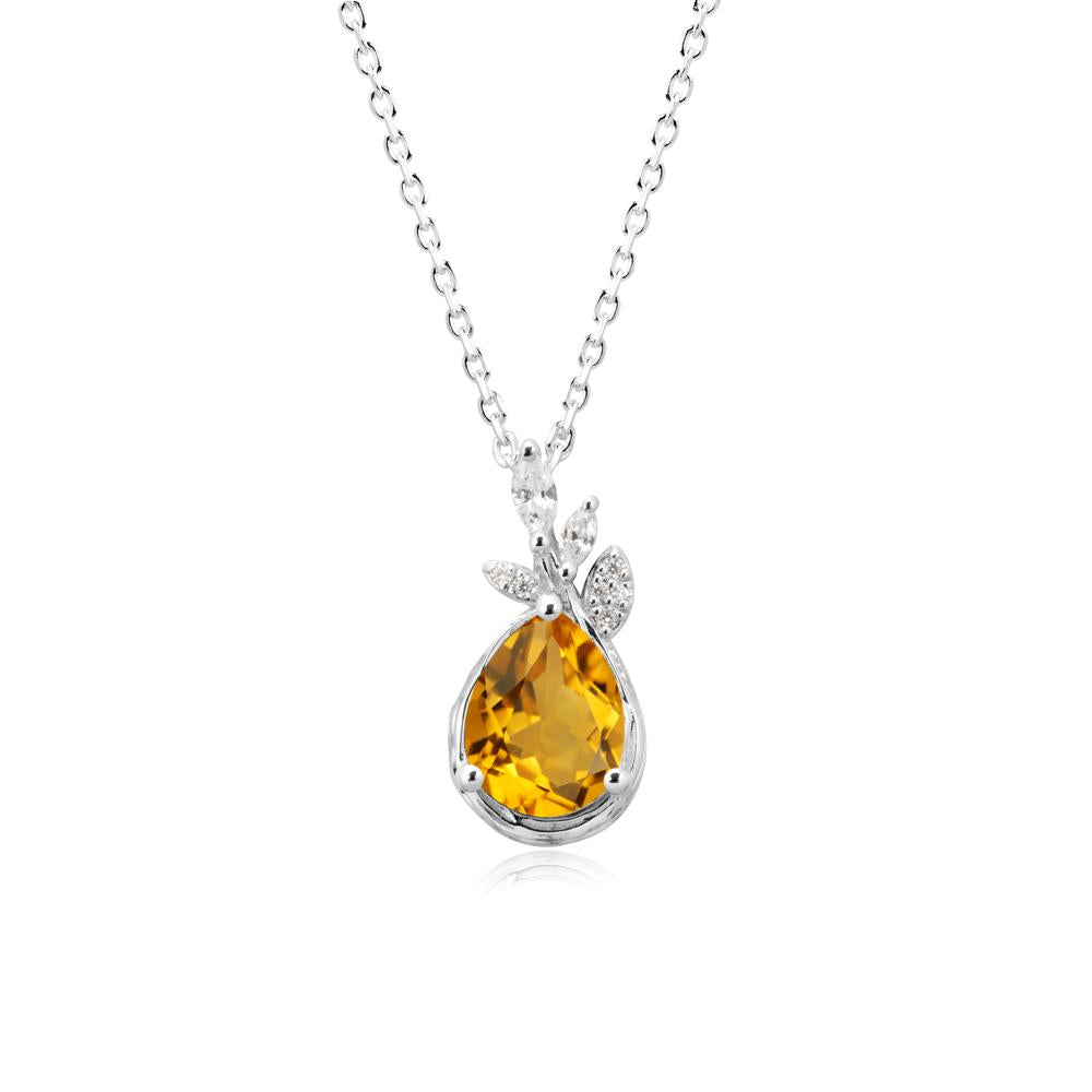Branches with Leaves Citrine Pendant - LUO Jewelry #metal_sterling silver