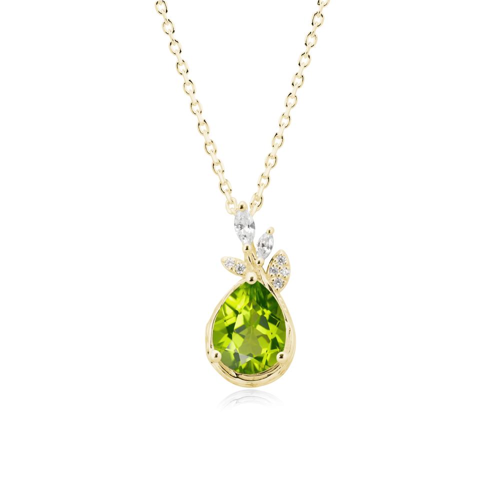 Branches with Leaves Peridot Pendant - LUO Jewelry #metal_18k yellow gold