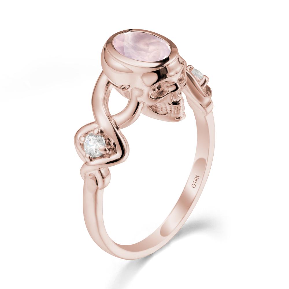 Unique Bezel Setting Green Amethyst Skull Ring | LUO