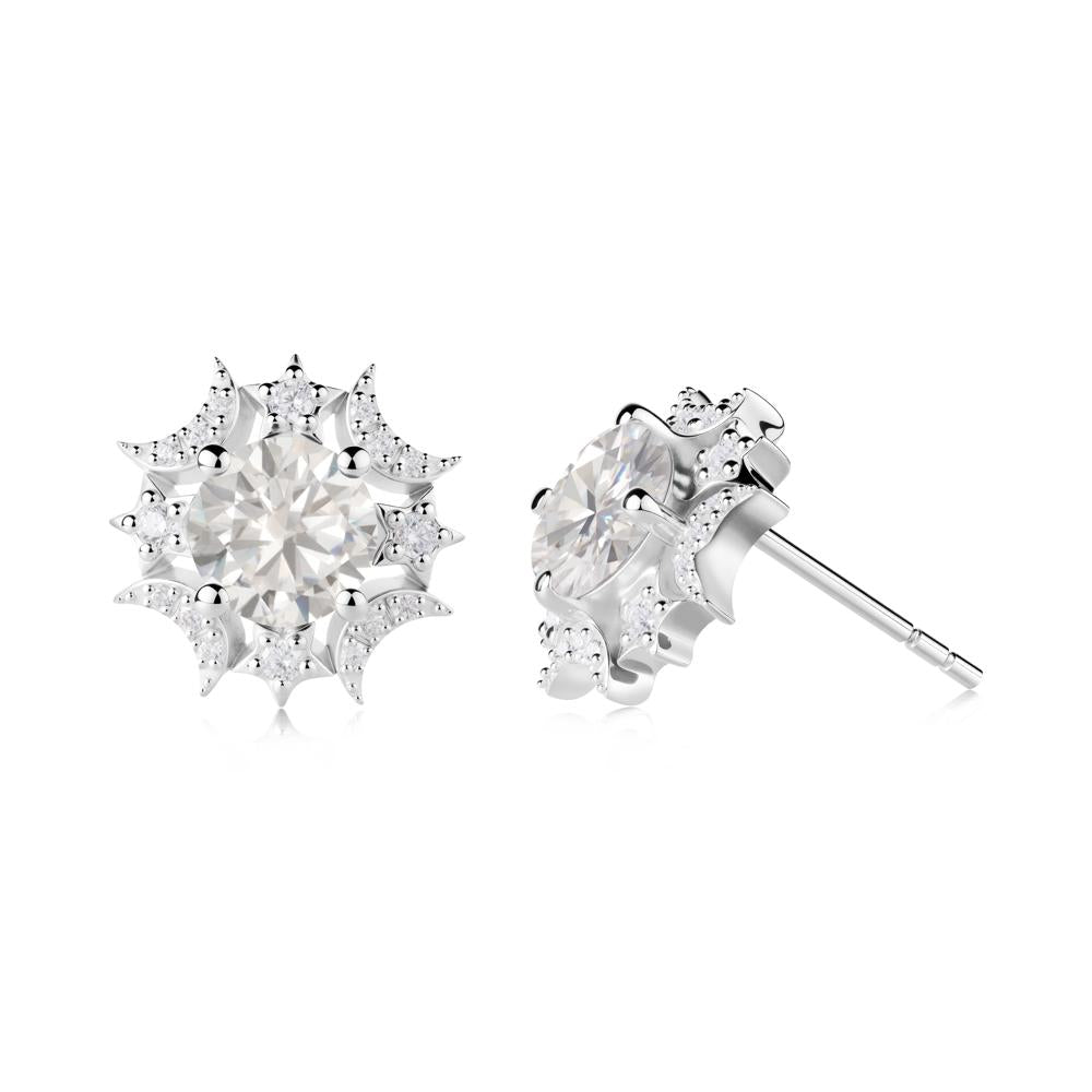 Celestial Star Cubic Zirconia Earrings - LUO Jewelry #metal_sterling silver