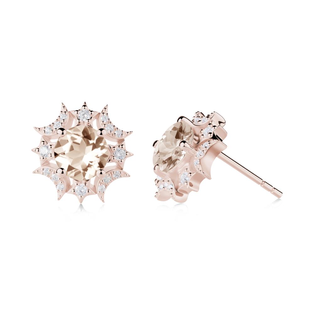Celestial Star Morganite Earrings - LUO Jewelry #metal_14k rose gold