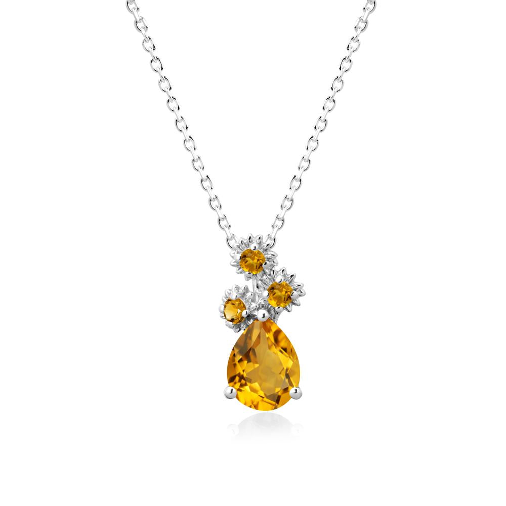 Petals of Promise Sunflower Citrine Necklace - LUO Jewelry #metal_sterling silver