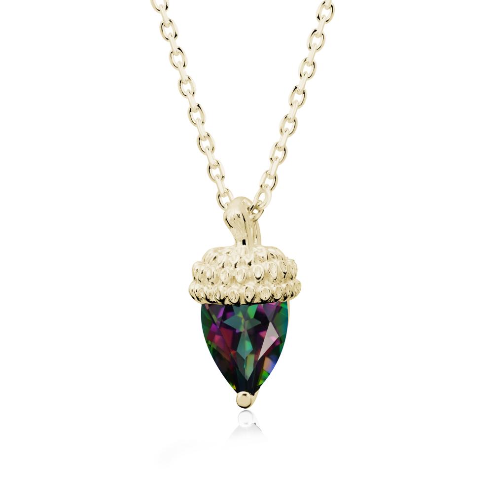 Nature's Charm Mystic Topaz Acorn Necklace - LUO Jewelry #metal_14k yellow gold