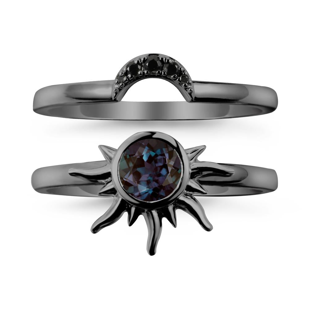 Celestial Alexandrite Sun Ring Set - LUO Jewelry #metal_xxxxx