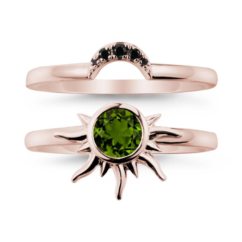 Celestial Diopside Sun Ring Set - LUO Jewelry #metal_xxxxx
