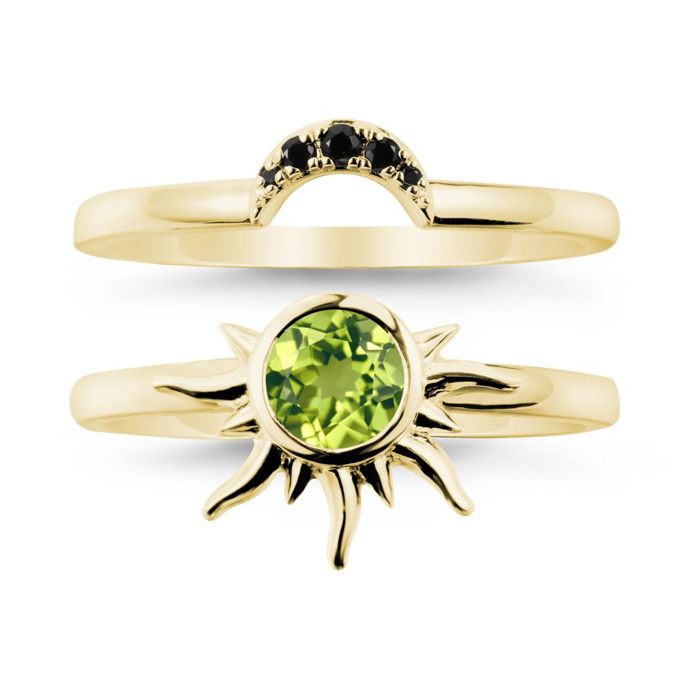 Celestial Peridot Sun Ring Set - LUO Jewelry #metal_xxxxx