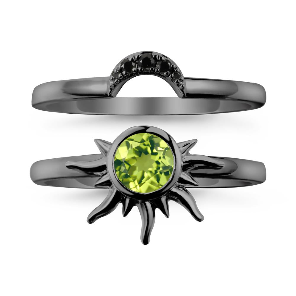 Celestial Peridot Sun Ring Set - LUO Jewelry #metal_xxxxx