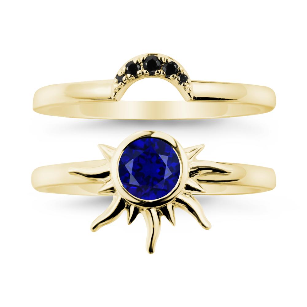Celestial Sapphire Sun Ring Set - LUO Jewelry #metal_xxxxx