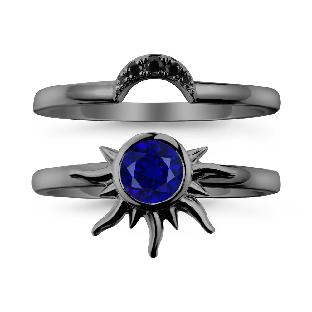 Celestial Sapphire Sun Ring Set - LUO Jewelry #metal_xxxxx