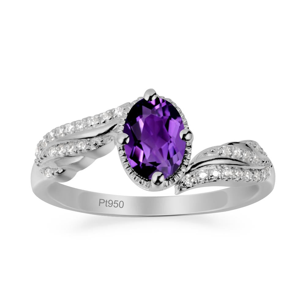 Angel Wings Inspired Amethyst Ring - LUO Jewelry #metal_platinum