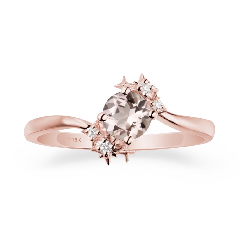 Bypass Round Morganite Statement Ring - LUO Jewelry #metal_18k rose gold