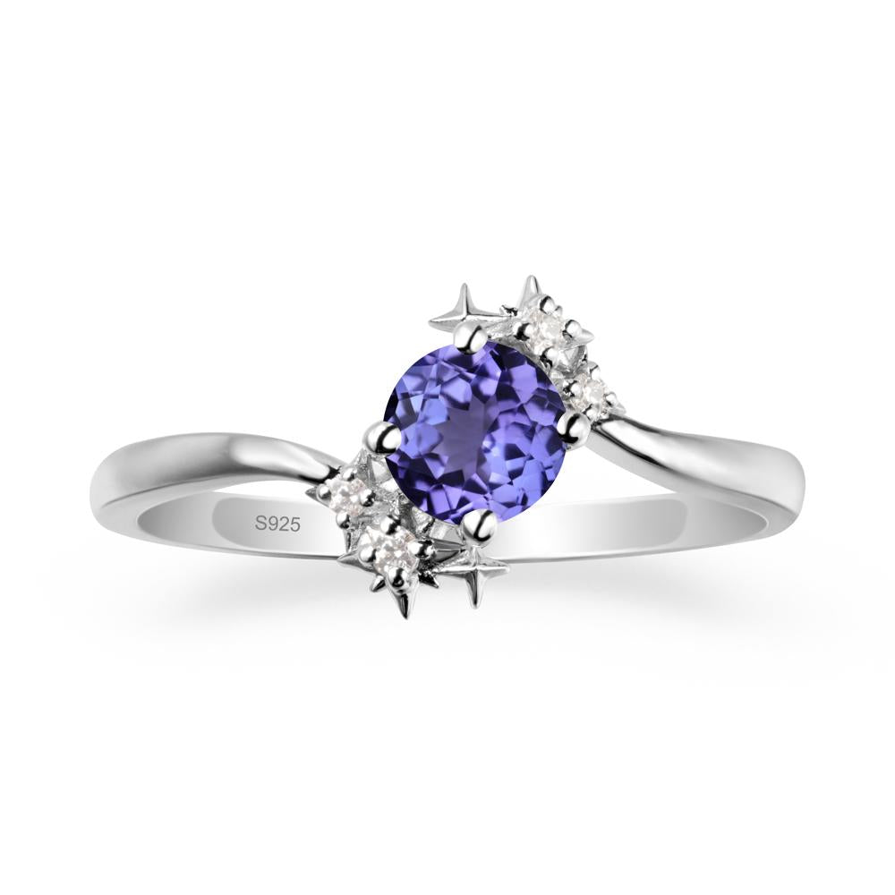 Bypass Round Tanzanite Statement Ring - LUO Jewelry #metal_sterling silver