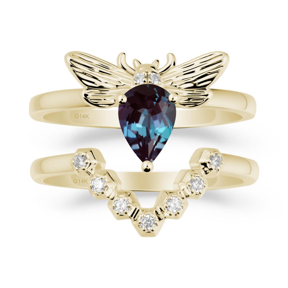 Queen Bee Inspired Alexandrite Ring Set - LUO Jewelry #metal_xxxxx