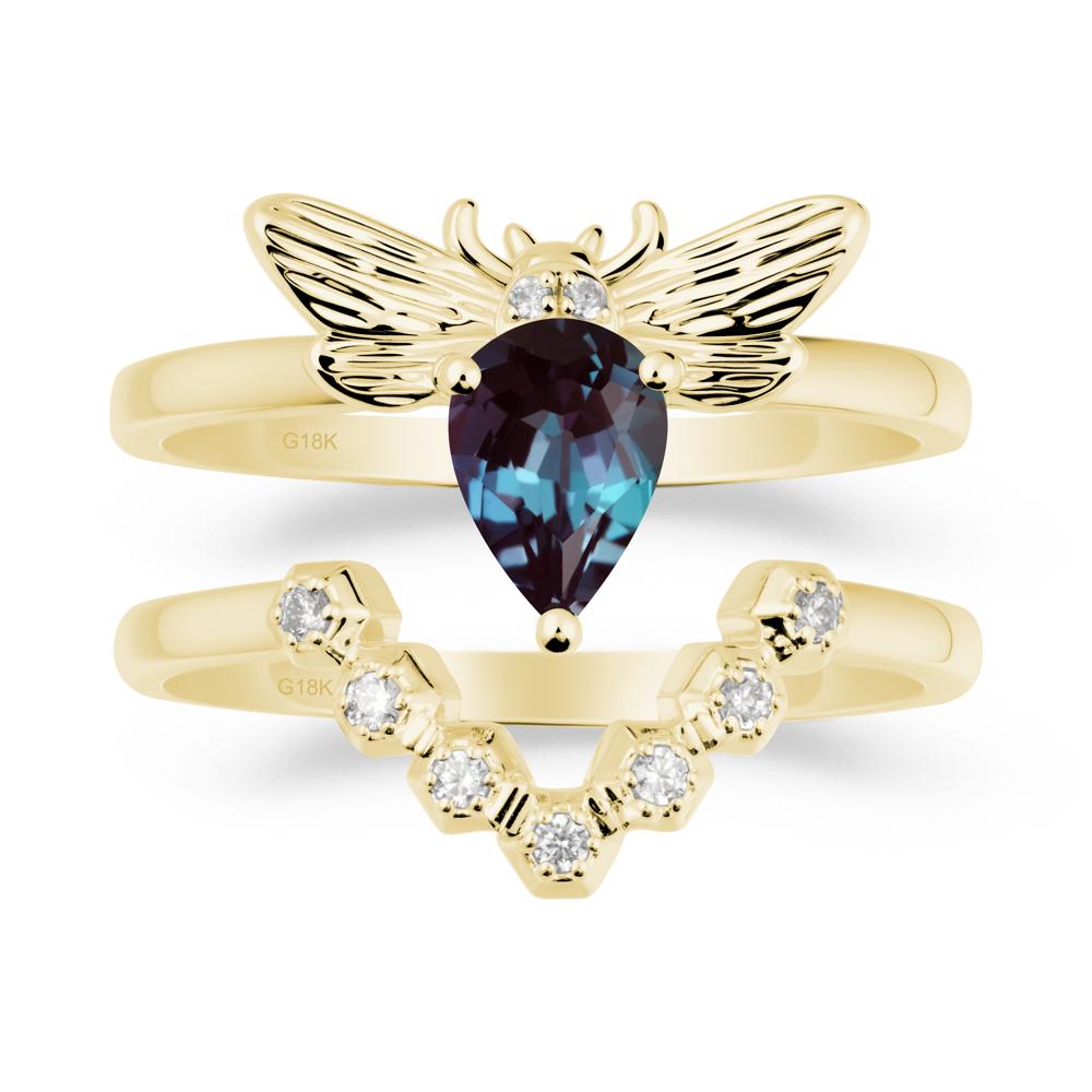 Queen Bee Inspired Alexandrite Ring Set - LUO Jewelry #metal_xxxxx