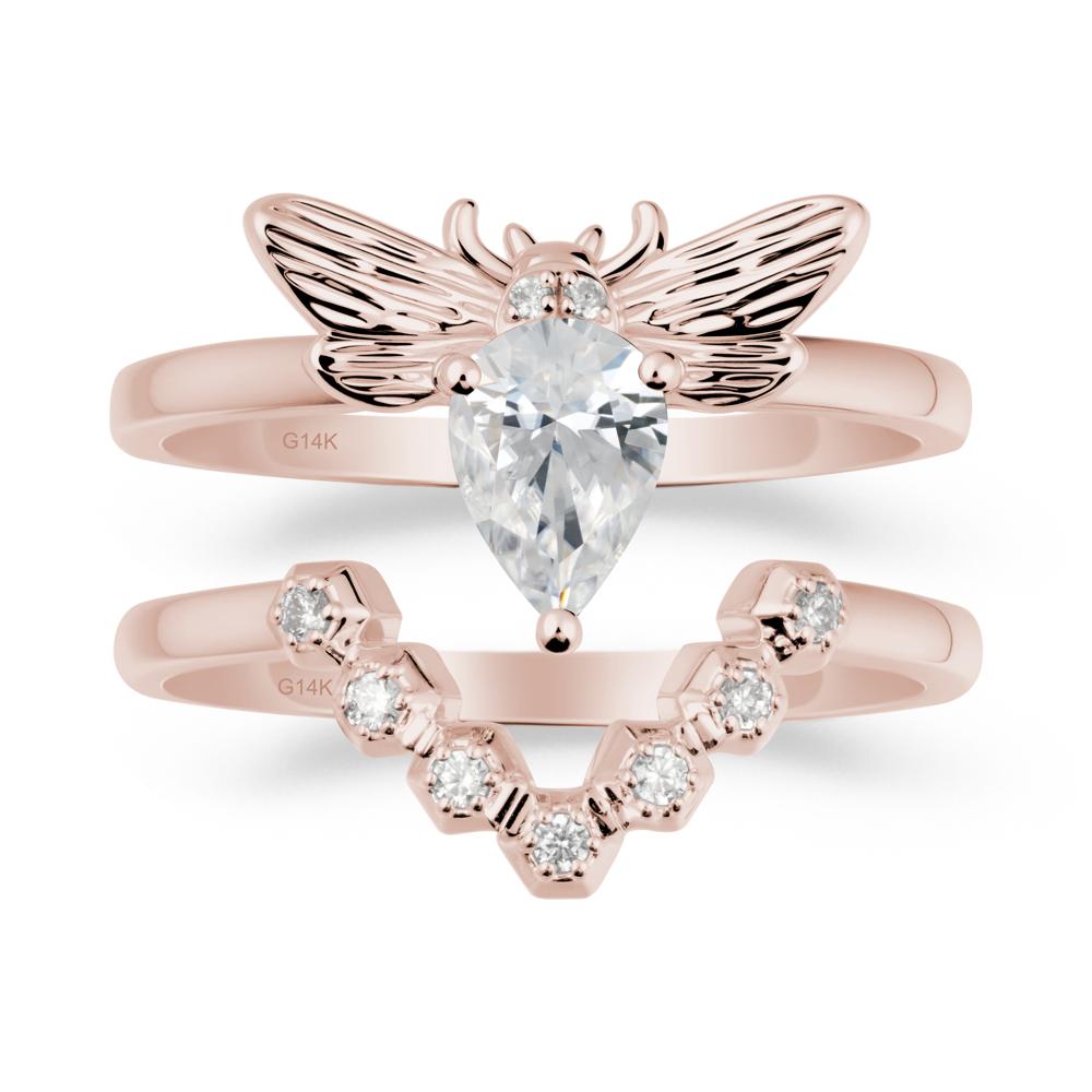 Queen Bee Inspired Cubic Zirconia Ring Set - LUO Jewelry #metal_xxxxx