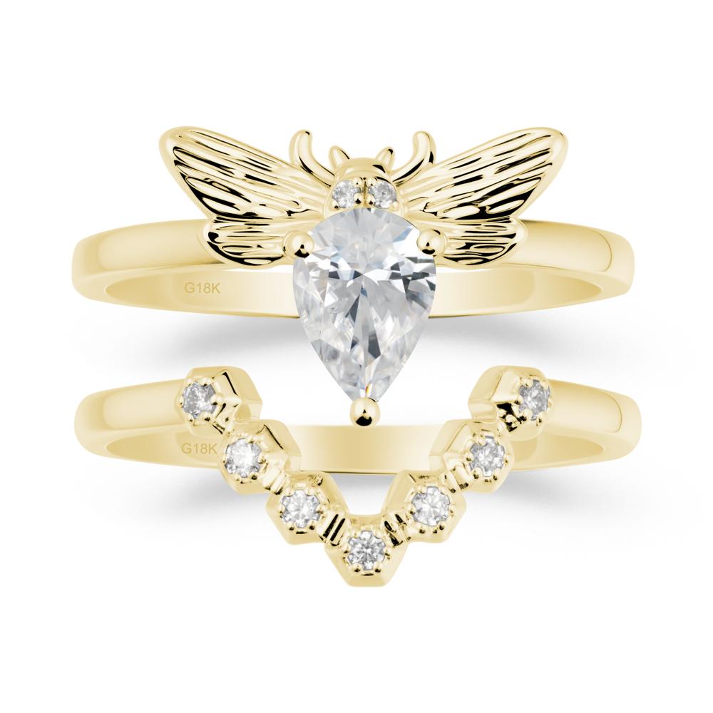 Queen Bee Inspired Cubic Zirconia Ring Set - LUO Jewelry #metal_xxxxx