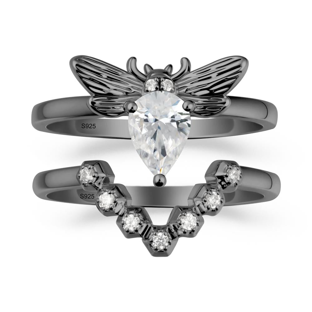 Queen Bee Inspired Cubic Zirconia Ring Set - LUO Jewelry #metal_xxxxx