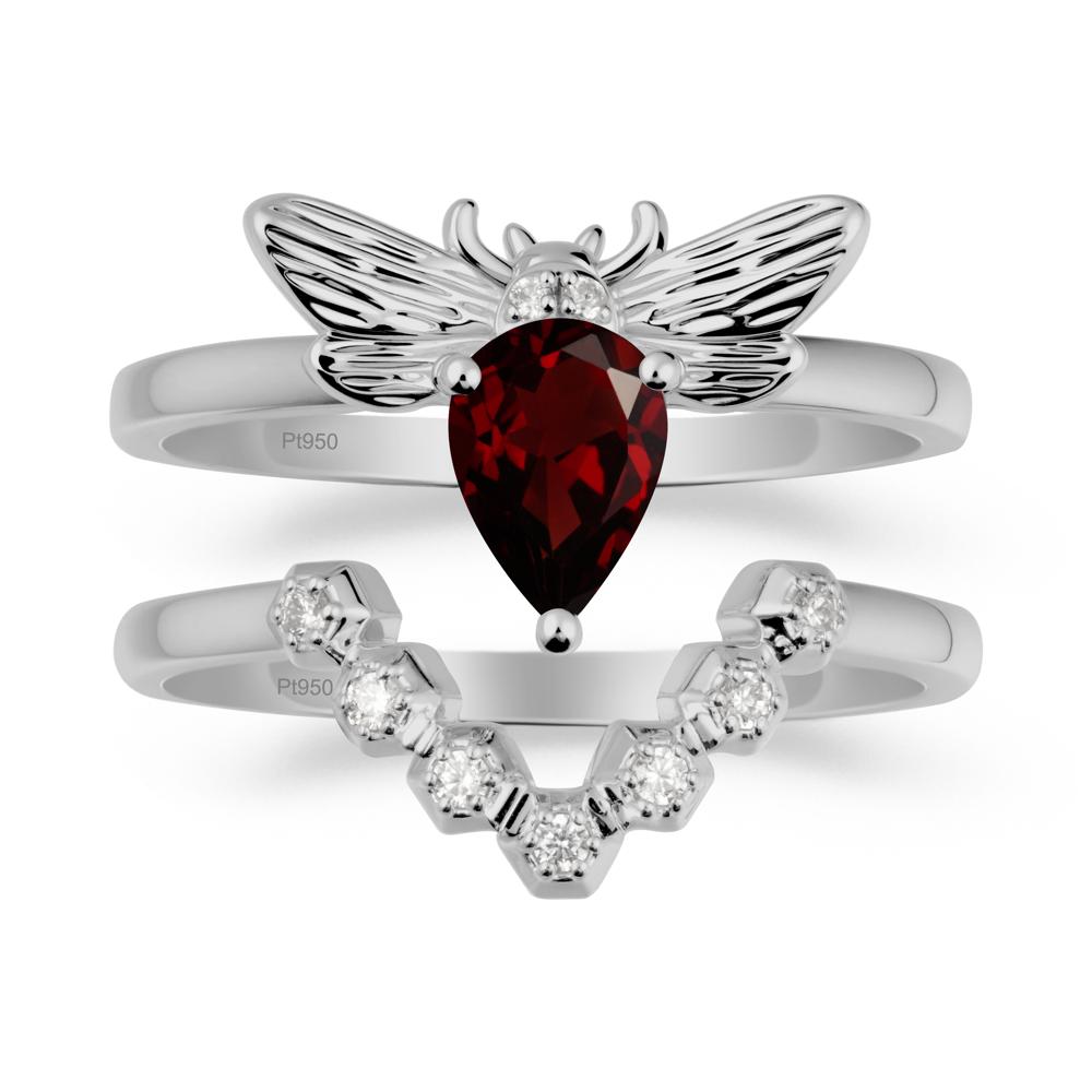 Queen Bee Inspired Garnet Ring Set - LUO Jewelry #metal_xxxxx