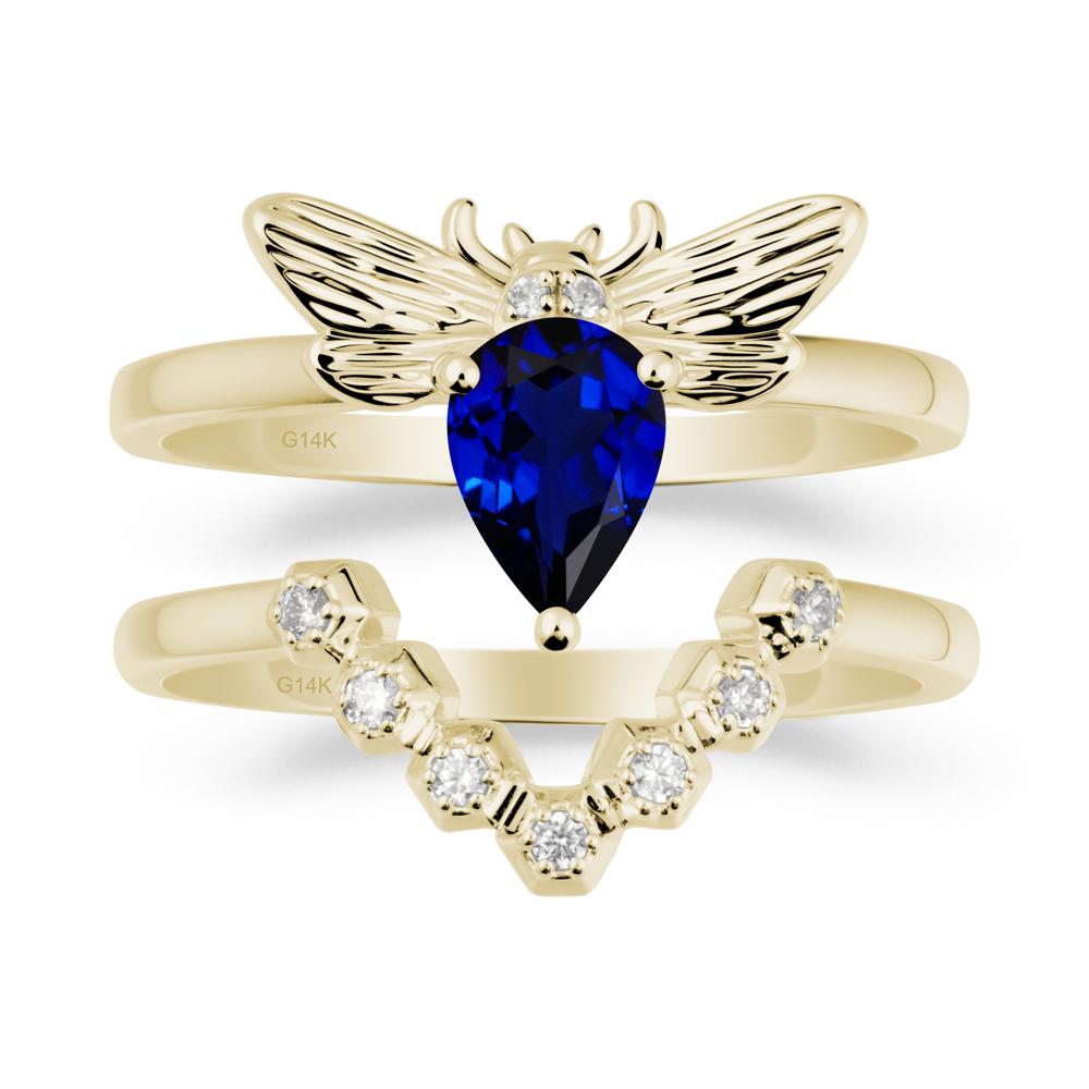 Queen Bee Inspired Sapphire Ring Set - LUO Jewelry #metal_xxxxx