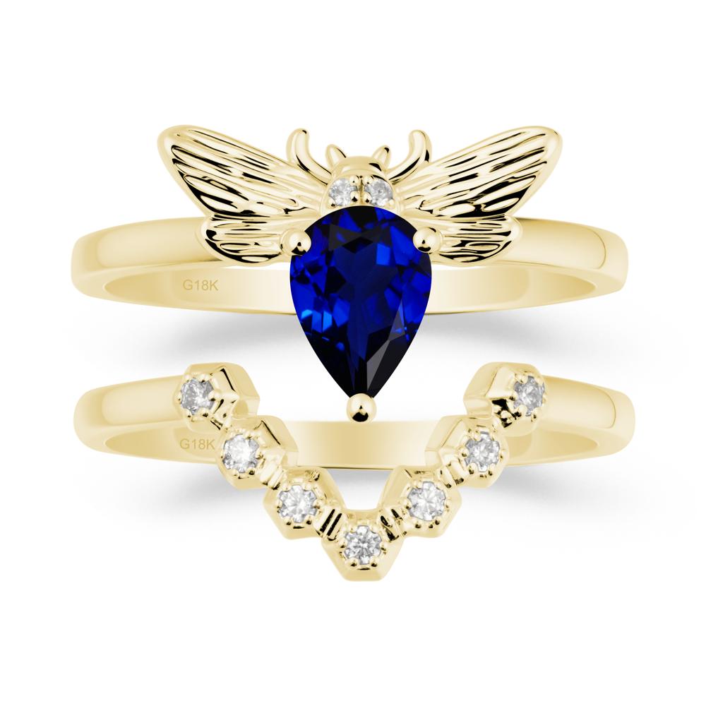Queen Bee Inspired Sapphire Ring Set - LUO Jewelry #metal_xxxxx