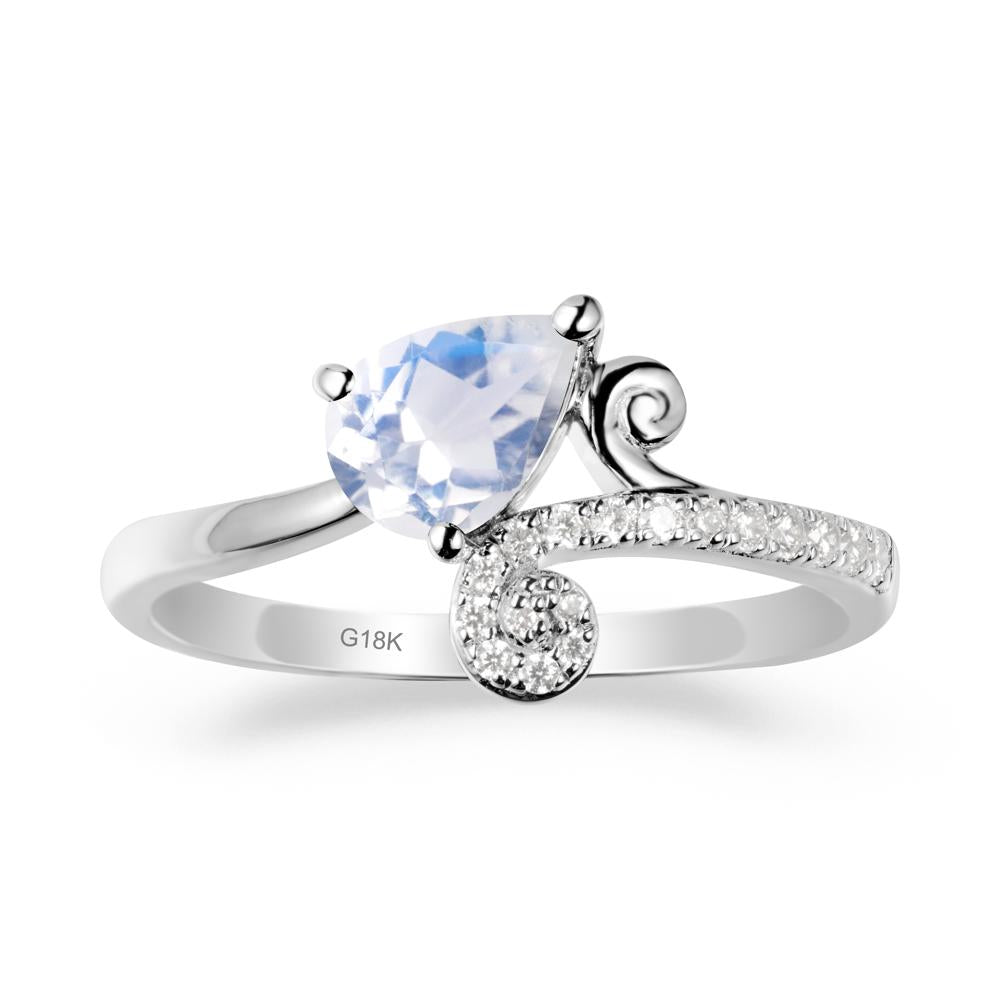 Vine Moonstone Bypass Ring - LUO Jewelry #metal_18k white gold