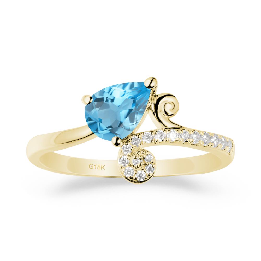 Vine Swiss Blue Topaz Bypass Ring - LUO Jewelry #metal_18k yellow gold