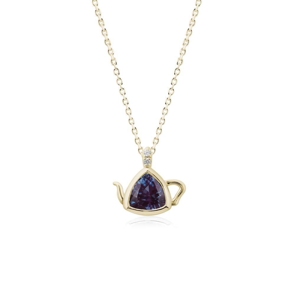 Teapot Inspired Alexandrite Necklace - LUO Jewelry #metal_14k yellow gold
