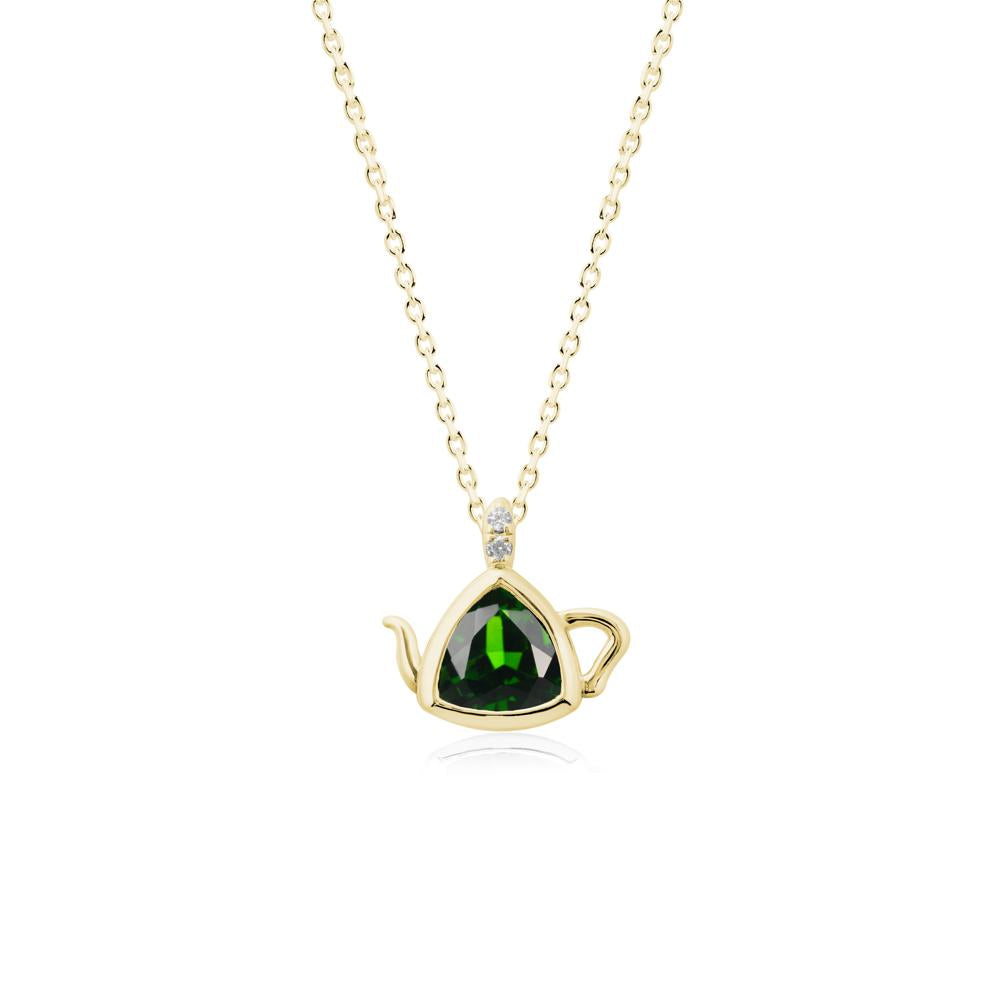 Teapot Inspired Diopside Necklace - LUO Jewelry #metal_18k yellow gold