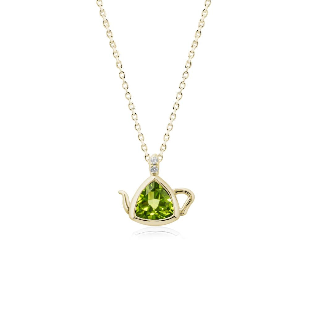 Teapot Inspired Peridot Necklace - LUO Jewelry #metal_14k yellow gold