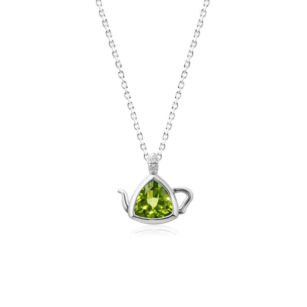 Teapot Inspired Peridot Necklace - LUO Jewelry #metal_sterling silver