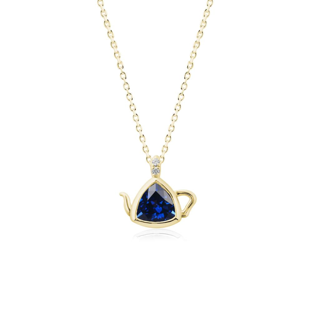 Teapot Inspired Sapphire Necklace - LUO Jewelry #metal_18k yellow gold
