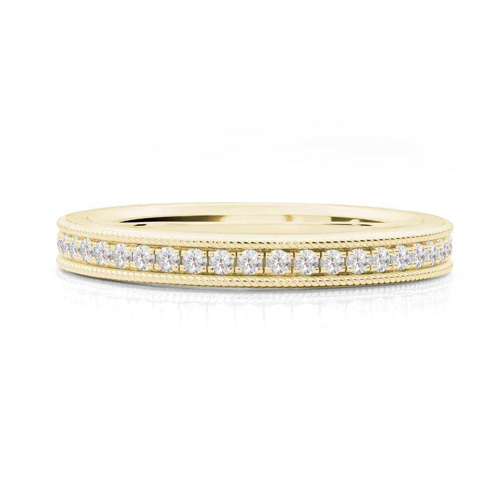 Pave Moissanite Eternity Ring - LUO Jewelry #metal_18k yellow gold