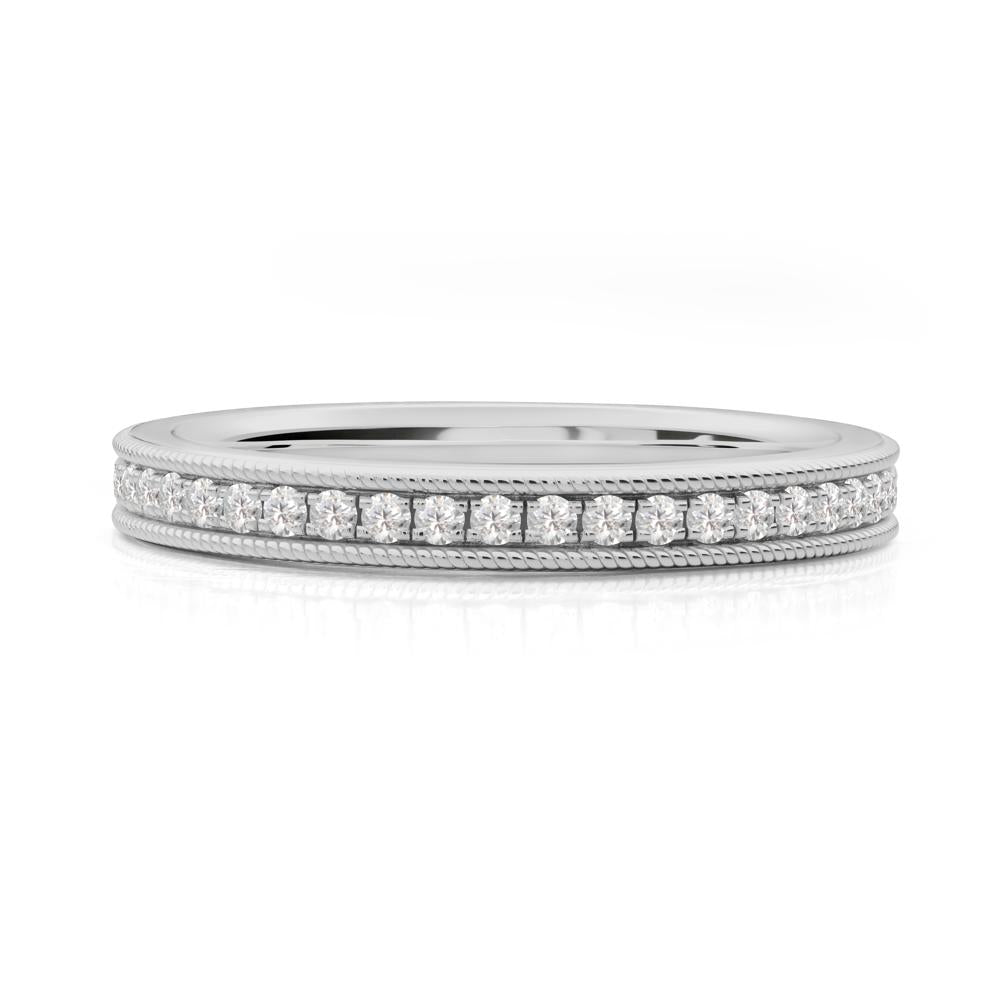 Pave Moissanite Eternity Ring - LUO Jewelry #metal_platinum
