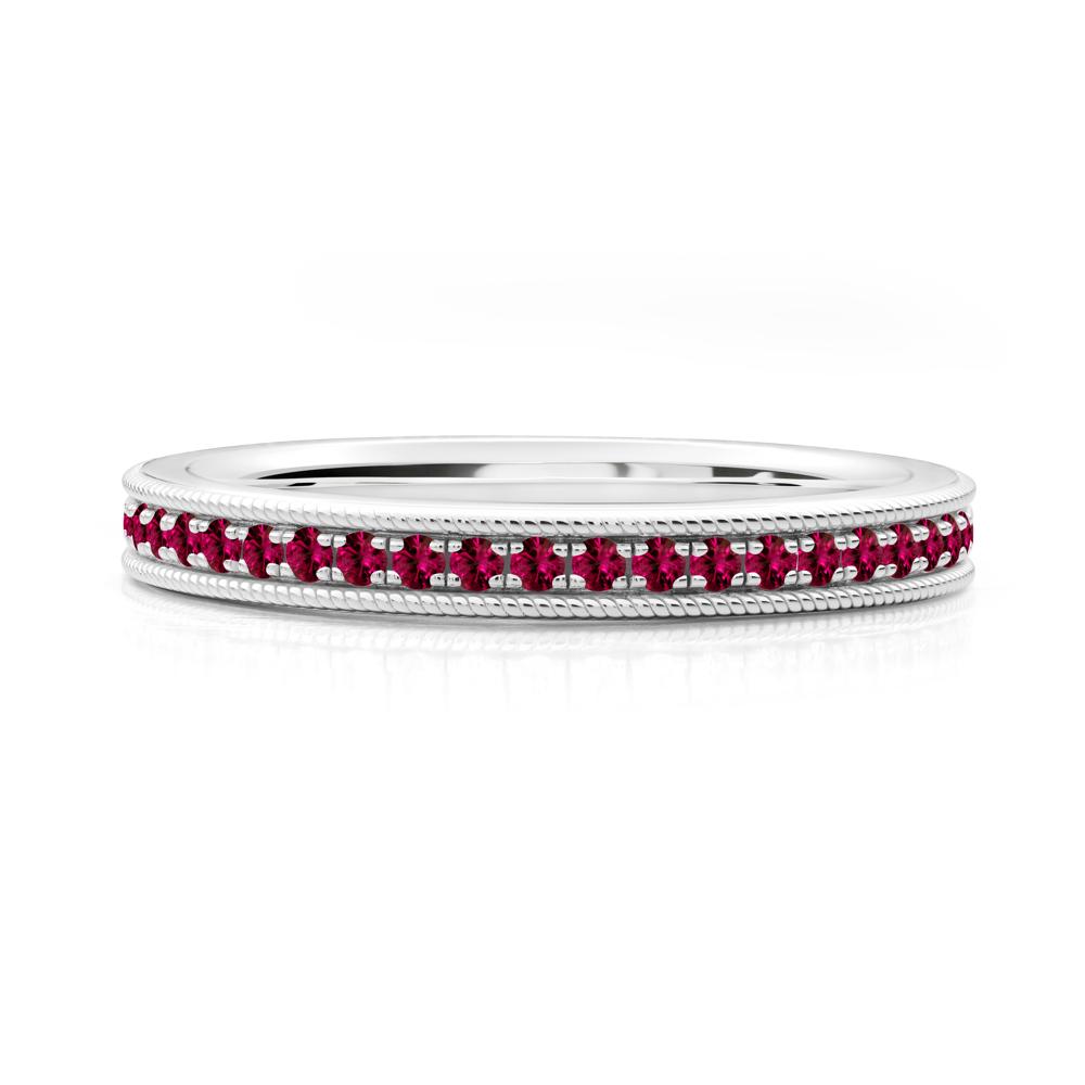 Pave Ruby Eternity Ring - LUO Jewelry #metal_sterling silver