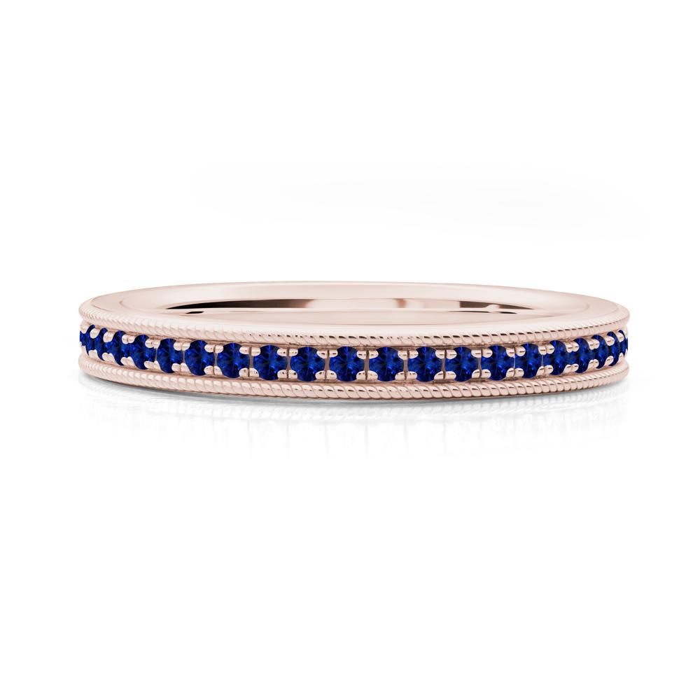Channel Set Sapphire Band - LUO Jewelry #metal_14k rose gold