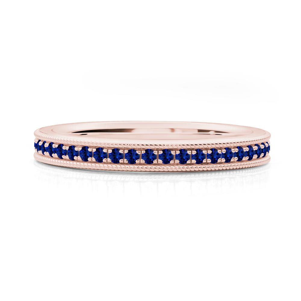 Channel Set Sapphire Band - LUO Jewelry #metal_18k rose gold