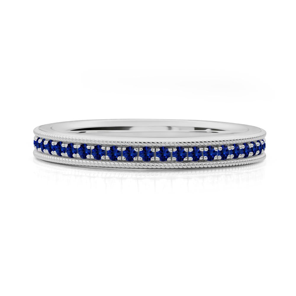 Channel Set Sapphire Band - LUO Jewelry #metal_platinum