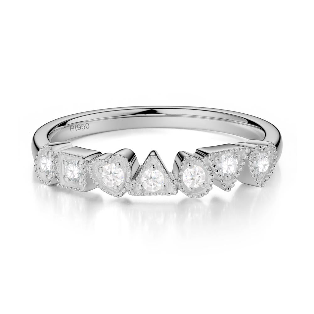 Multi-Shape Cubic Zirconia Ring - LUO Jewelry #metal_platinum