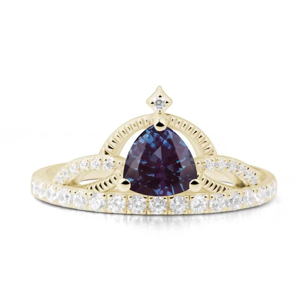 Tiara Alexandrite Engagement Ring - LUO Jewelry #metal_14k yellow gold