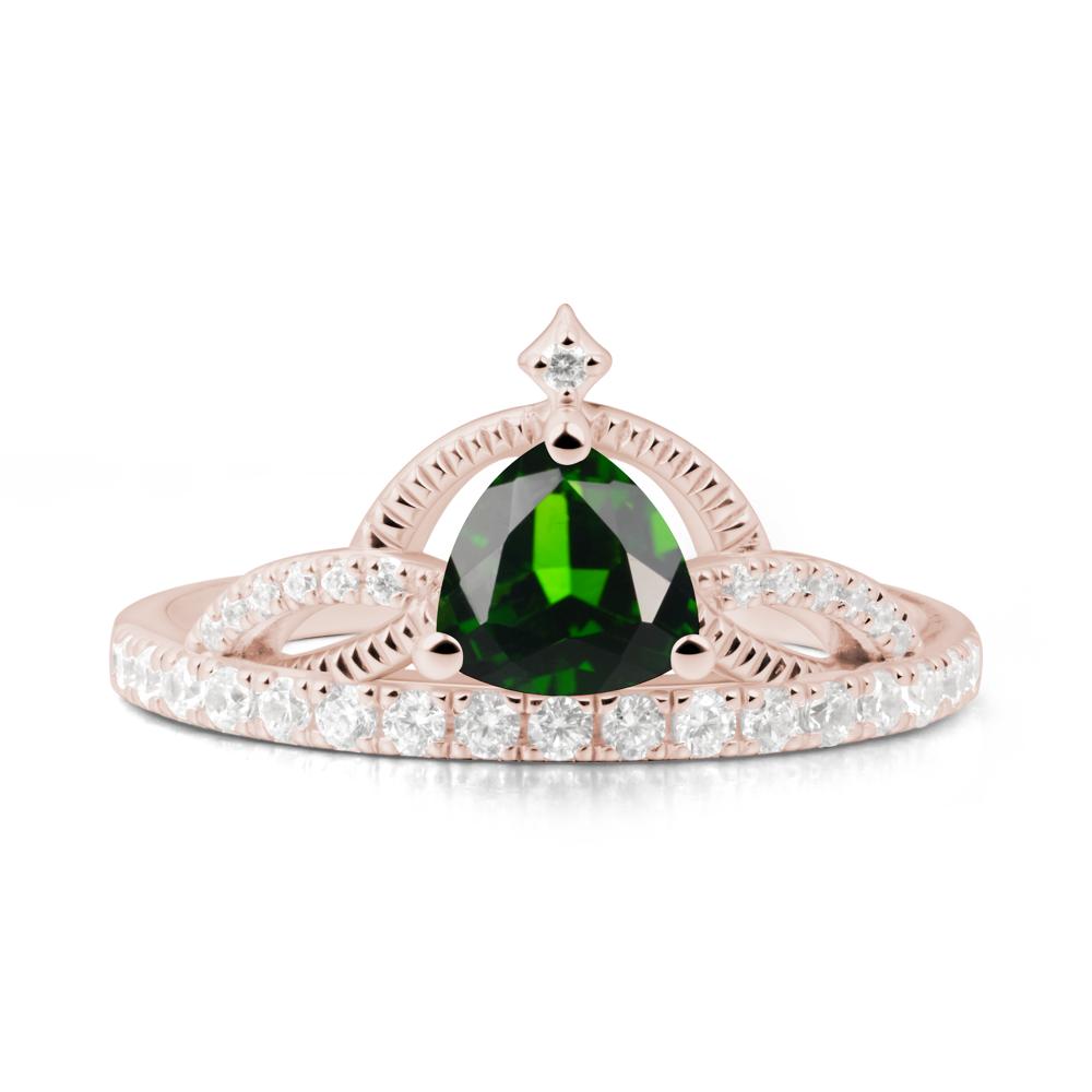 Tiara Diopside Engagement Ring - LUO Jewelry #metal_14k rose gold