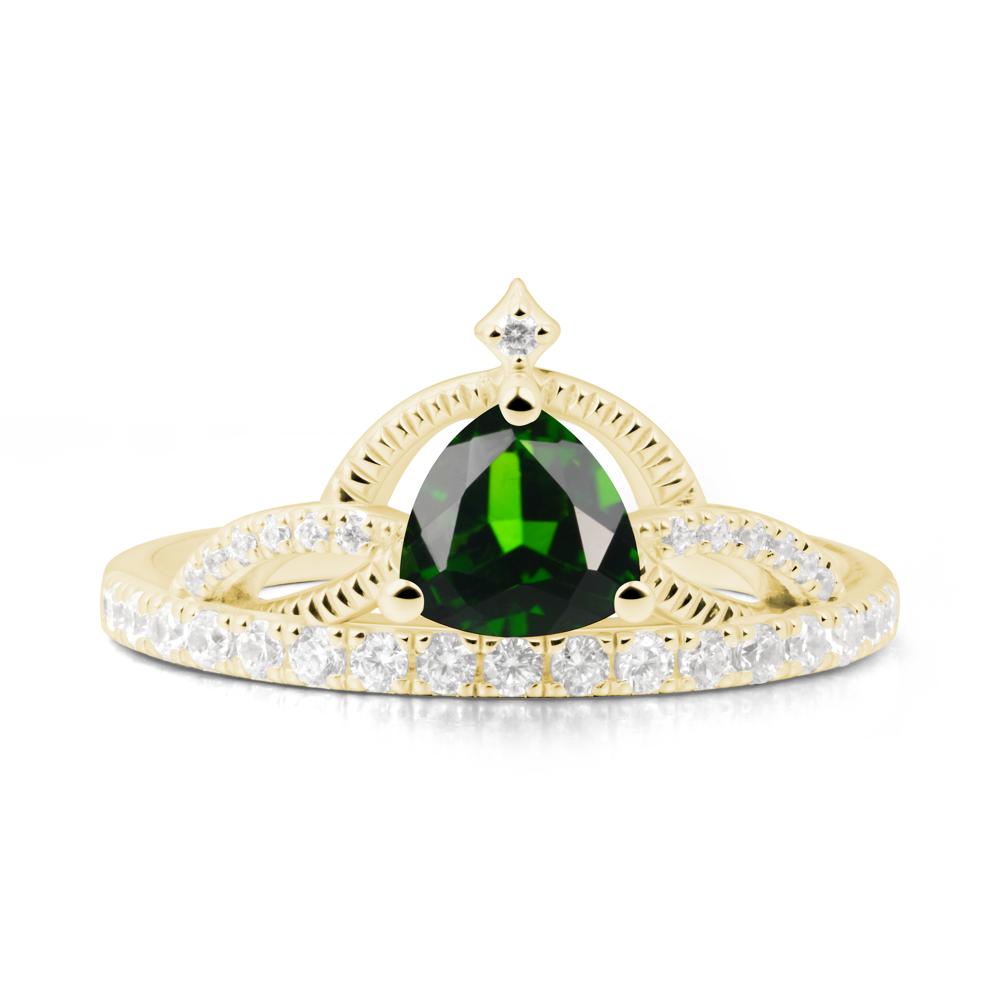Tiara Diopside Engagement Ring - LUO Jewelry #metal_18k yellow gold