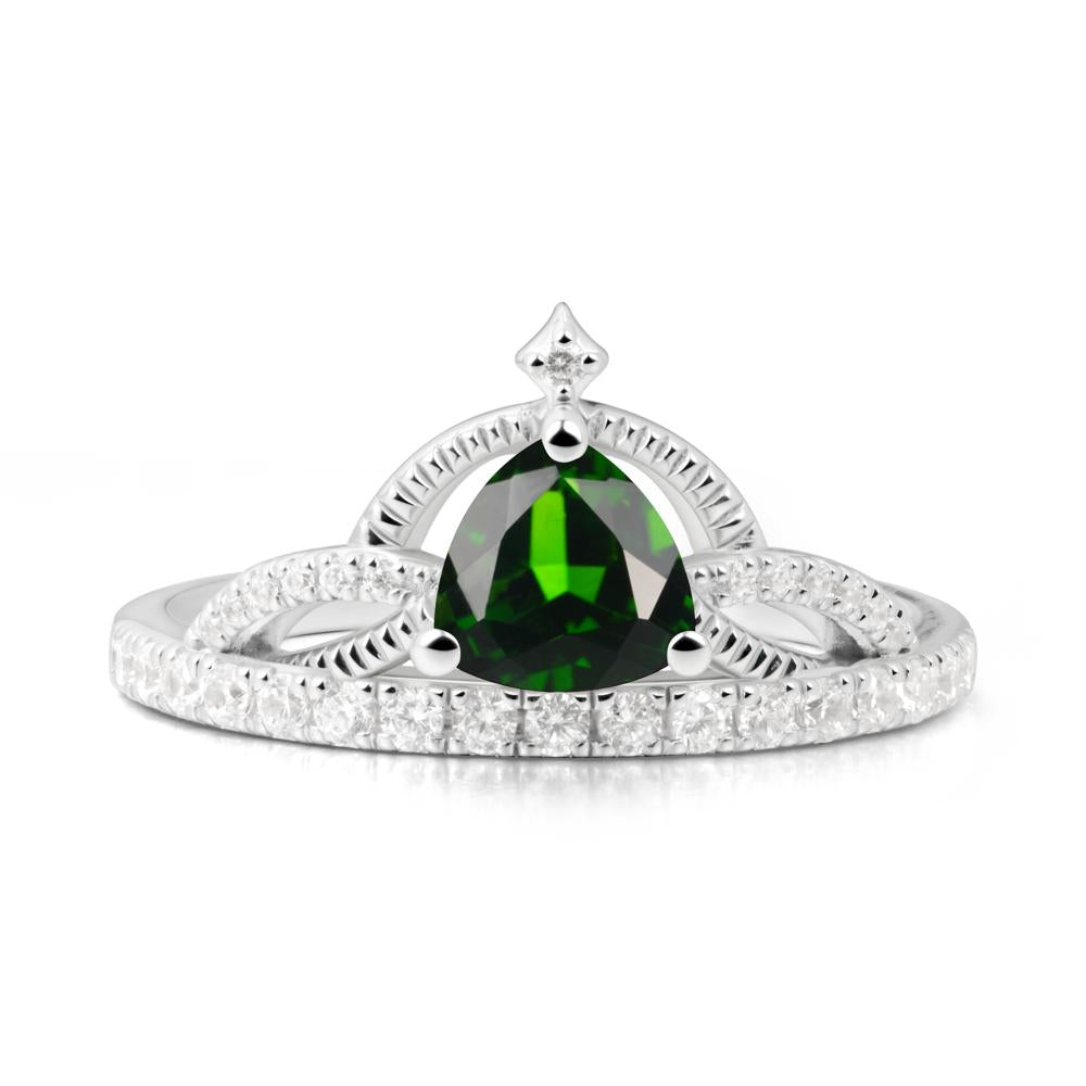 Tiara Diopside Engagement Ring - LUO Jewelry #metal_sterling silver