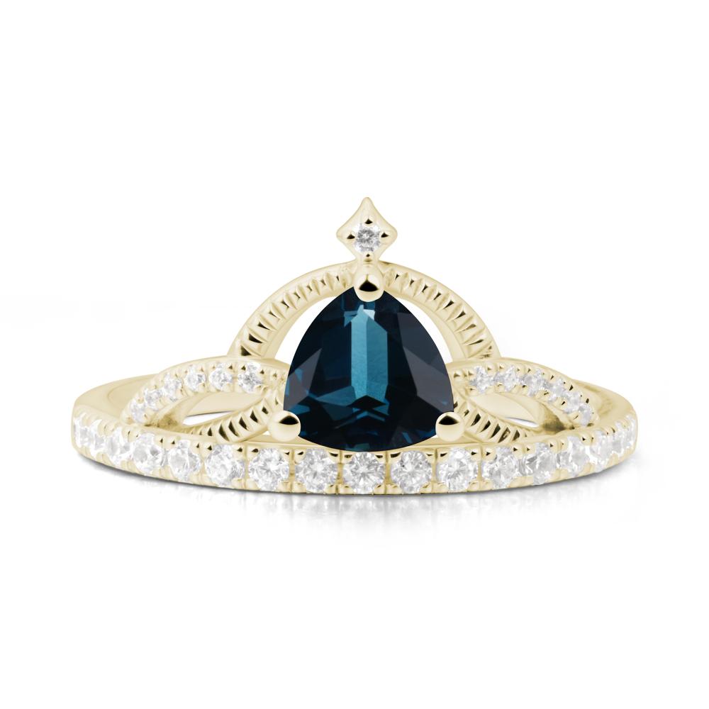 Tiara London Blue Topaz Engagement Ring - LUO Jewelry #metal_14k yellow gold