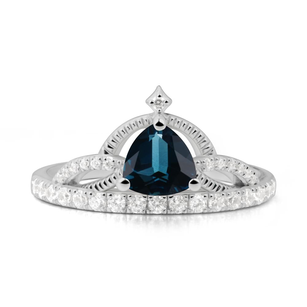 Tiara London Blue Topaz Engagement Ring - LUO Jewelry #metal_platinum