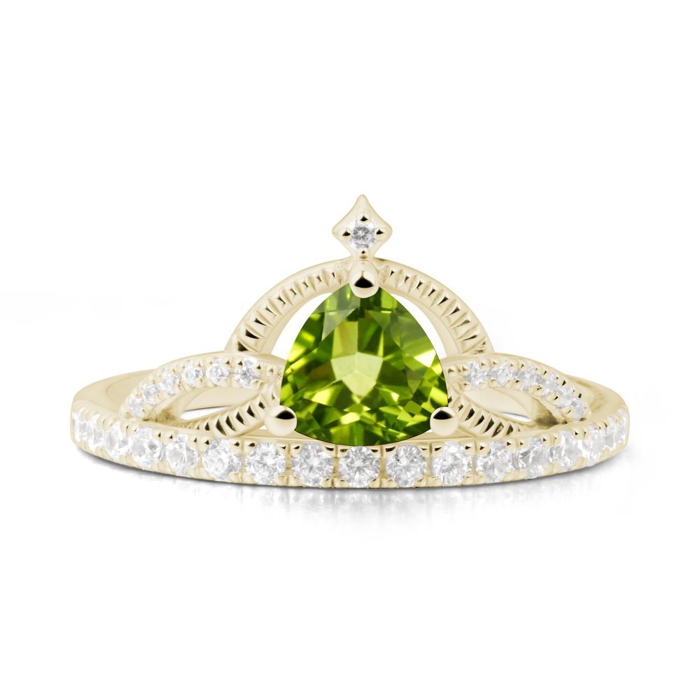 Tiara Peridot Engagement Ring - LUO Jewelry #metal_14k yellow gold