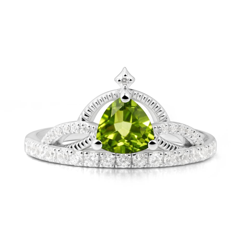 Tiara Peridot Engagement Ring - LUO Jewelry #metal_sterling silver