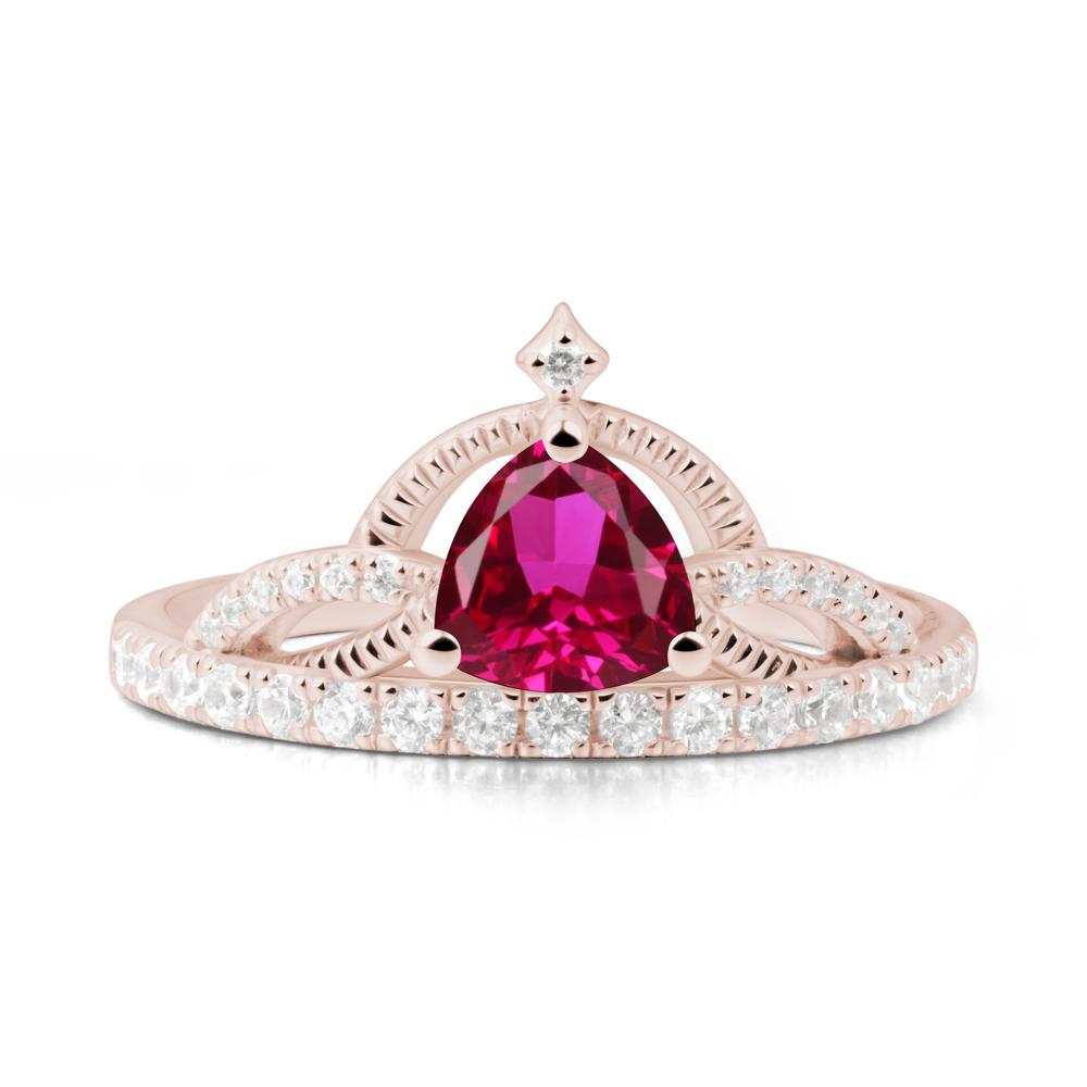 Tiara Ruby Engagement Ring - LUO Jewelry #metal_14k rose gold